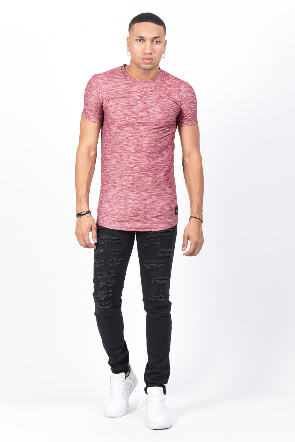 Sixth June - T-shirt moulant texturé bordeaux