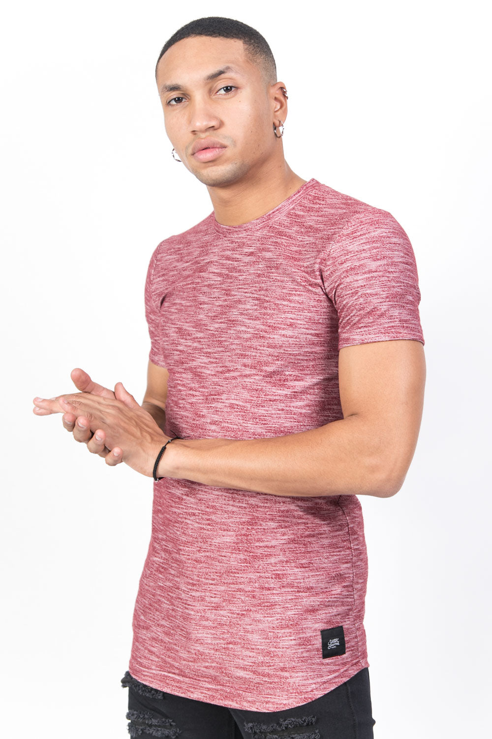 Sixth June - T-shirt moulant texturé bordeaux