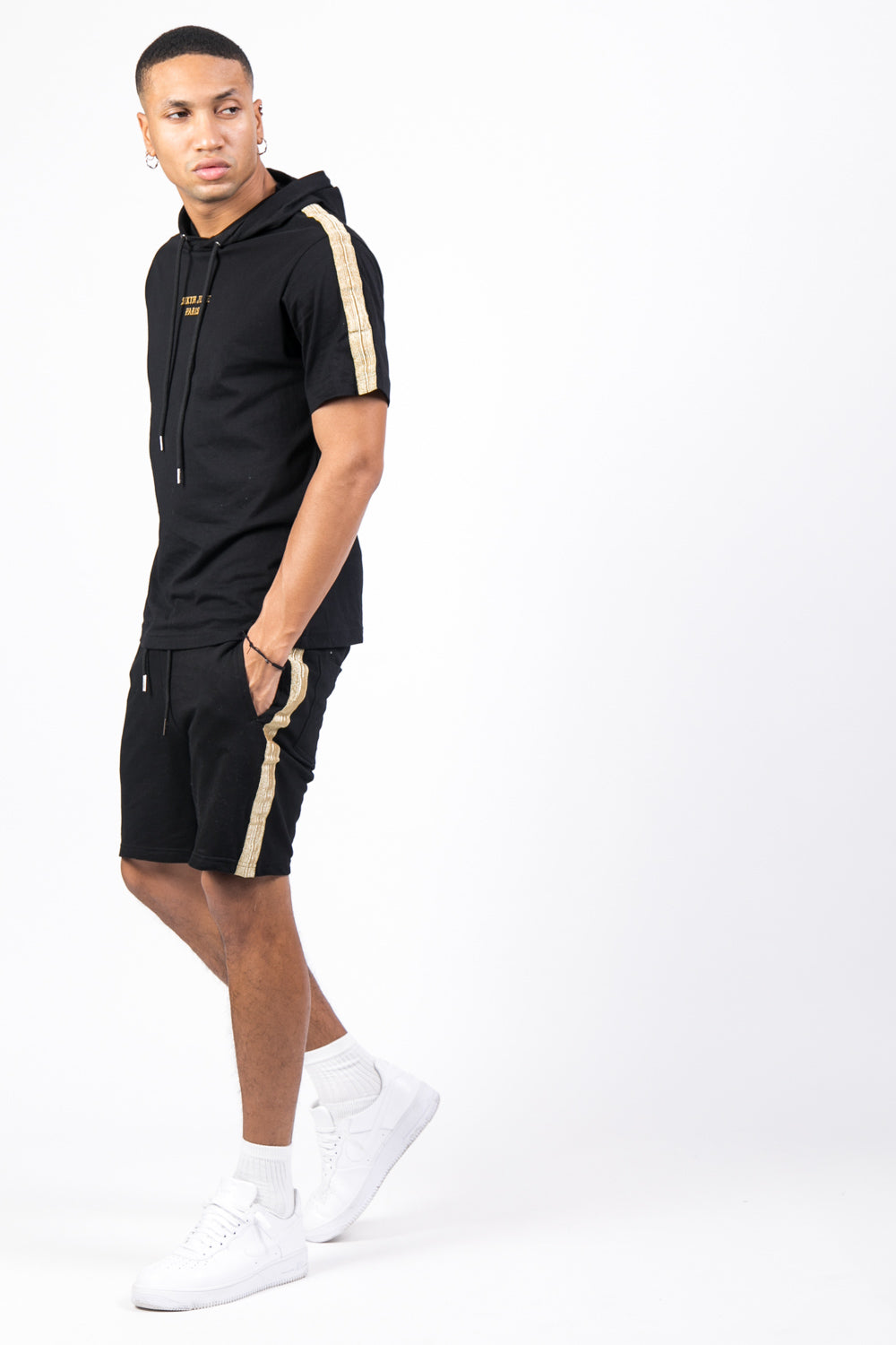 Sixth June - Short bandes dorées noir