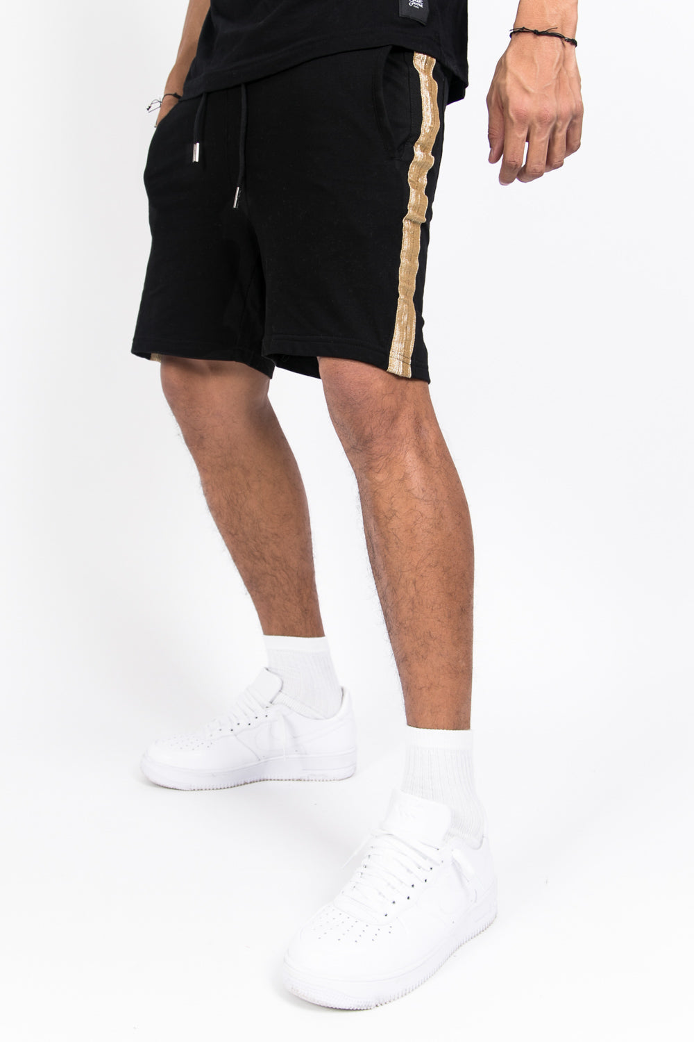 Sixth June - Short bandes dorées noir