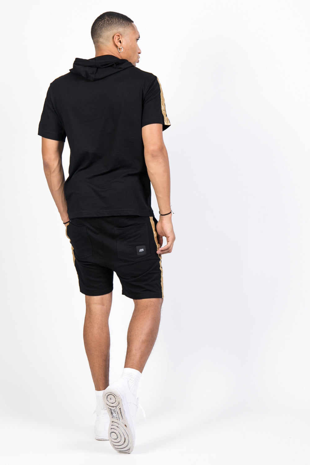 Sixth June - Short bandes dorées noir