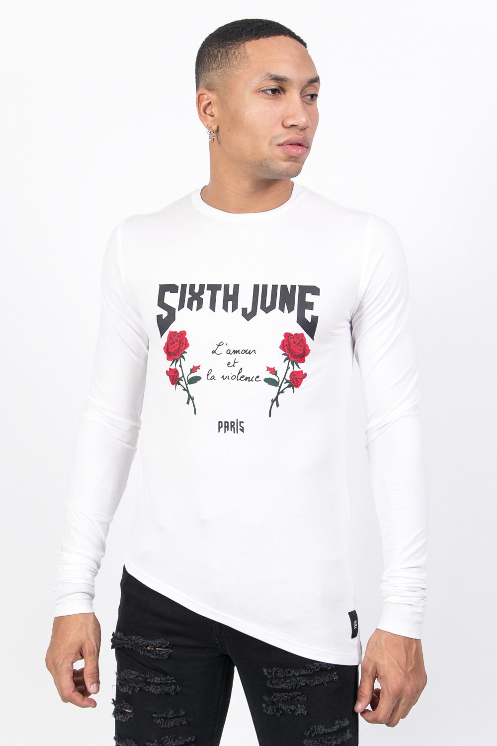 Long Sleeved Amour Violence T-Shirt White