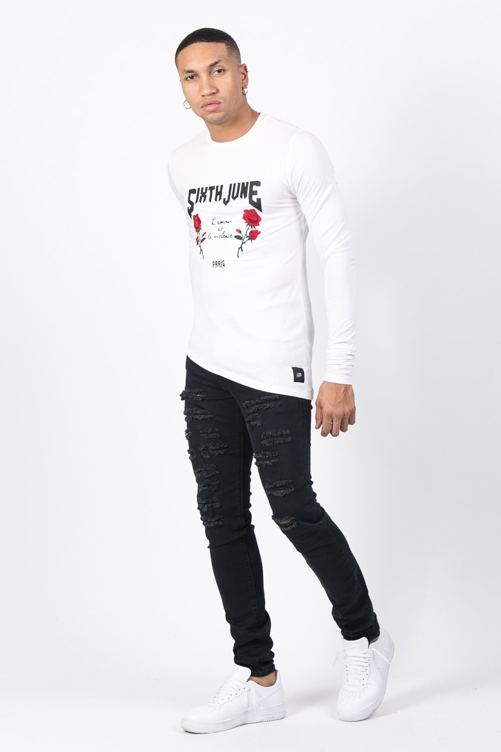 Long Sleeved Amour Violence T-Shirt White