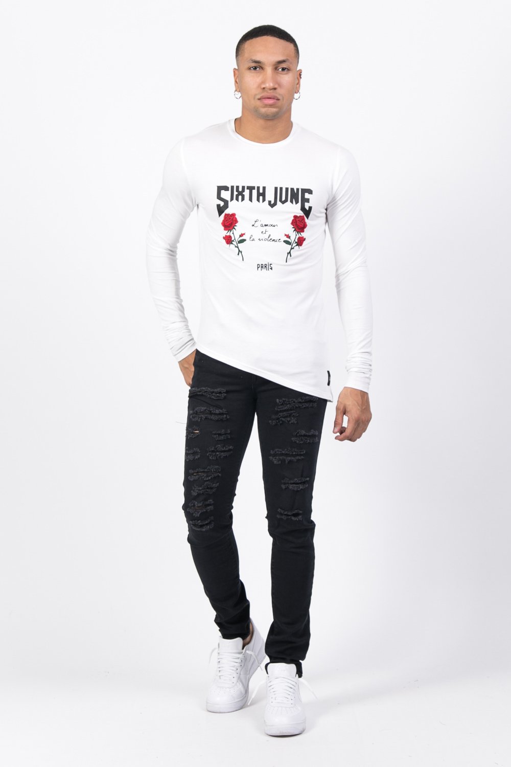 Long Sleeved Amour Violence T-Shirt White