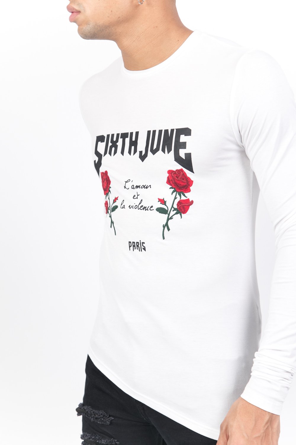 Long Sleeved Amour Violence T-Shirt White