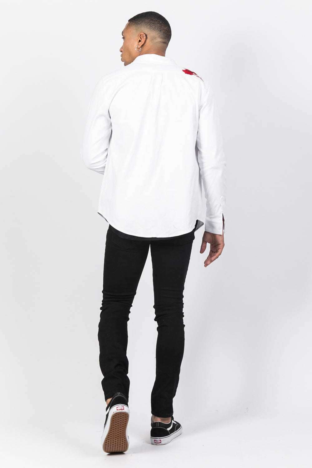 Sixth June - Chemise broderie roses blanc