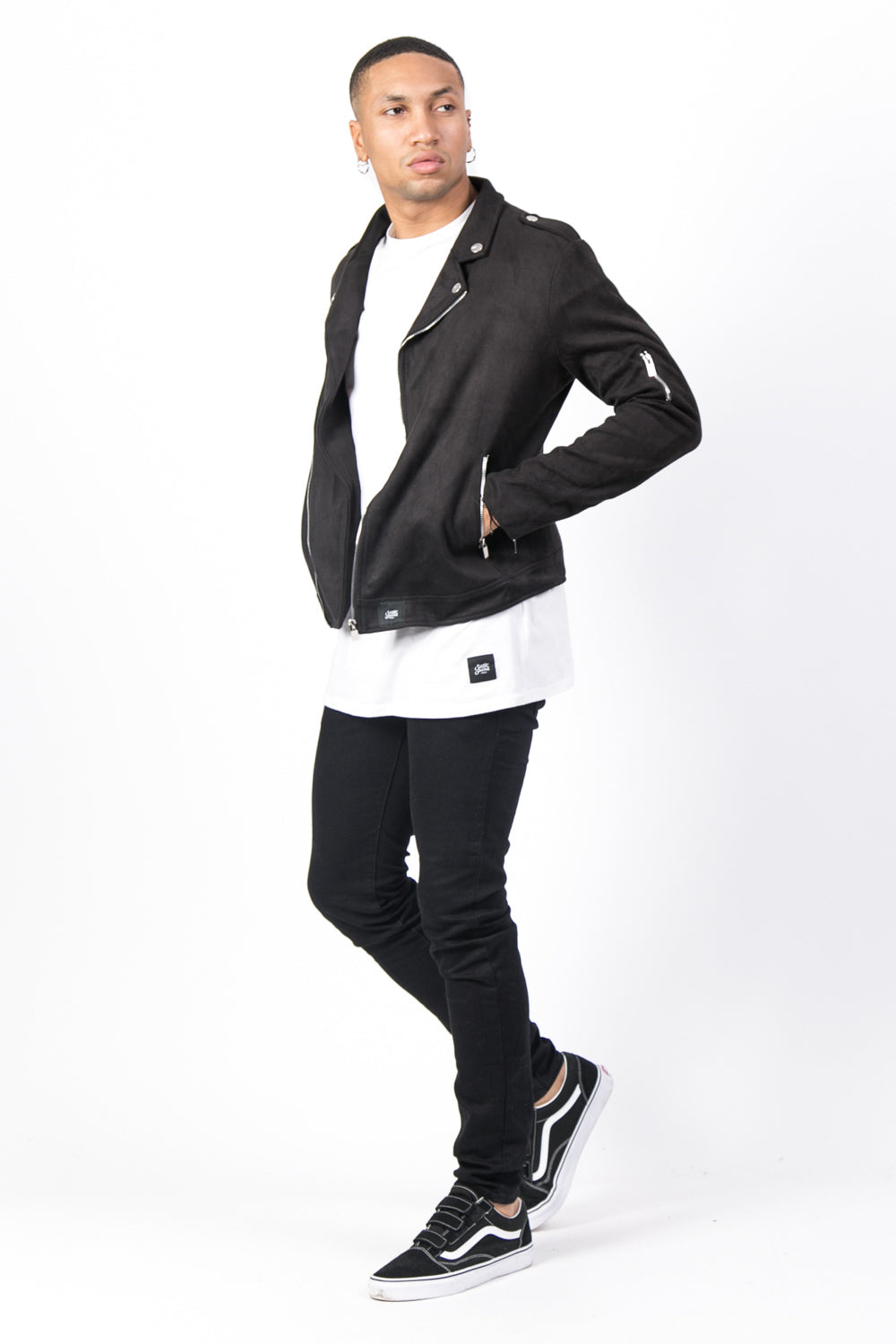 Sixth June - Veste broderies roses blanches noir