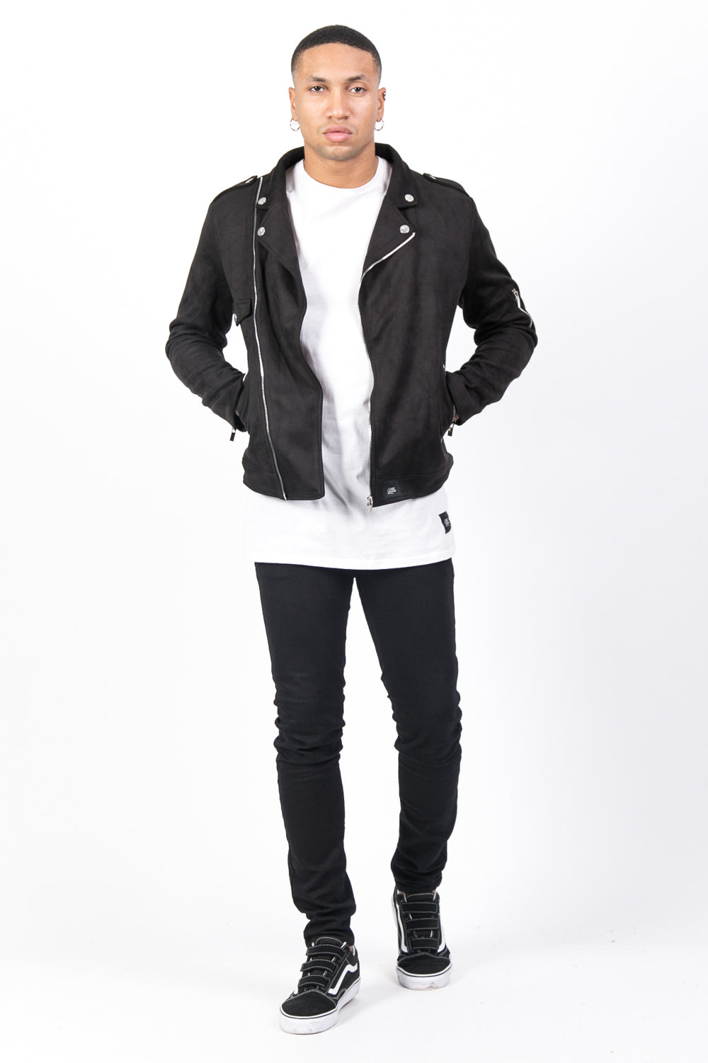 Sixth June - Veste broderies roses blanches noir