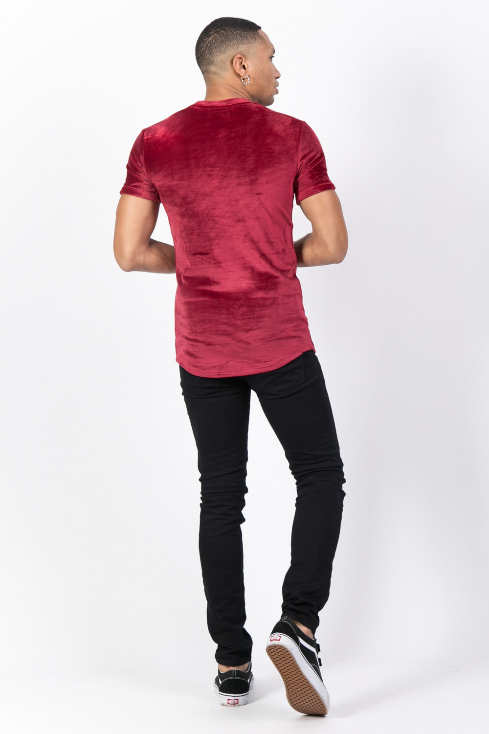 Sixth June - T-shirt velours roses bordeaux