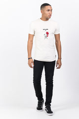 Sixth June - T-shirt velours roses blanc