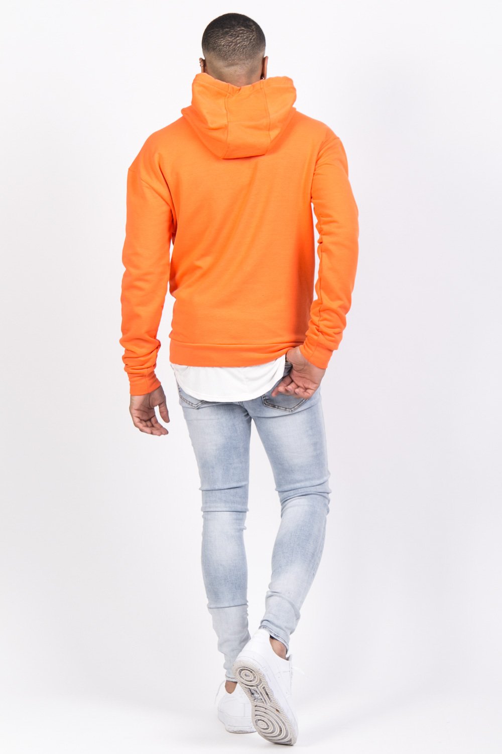 Sixth June - Sweat capuche logo brodé orange