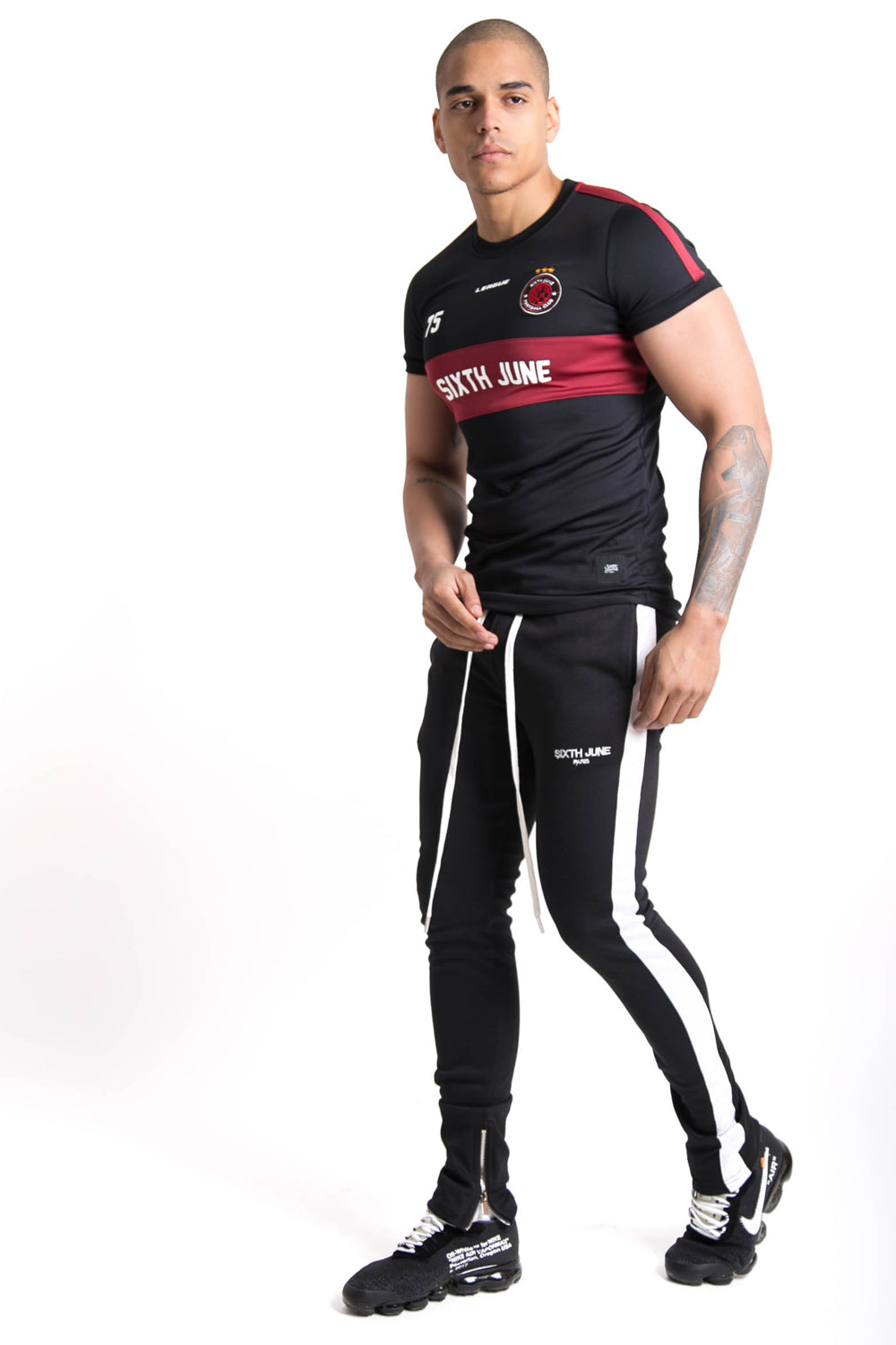 Sixth June - Maillot football league noir