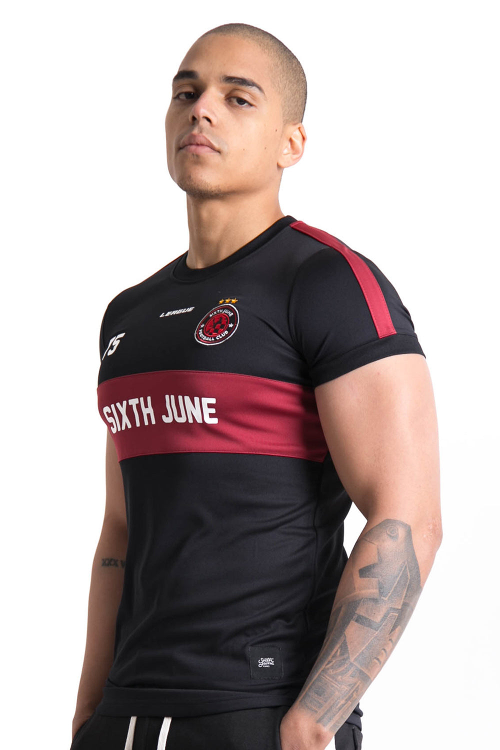 Sixth June - Maillot football league noir