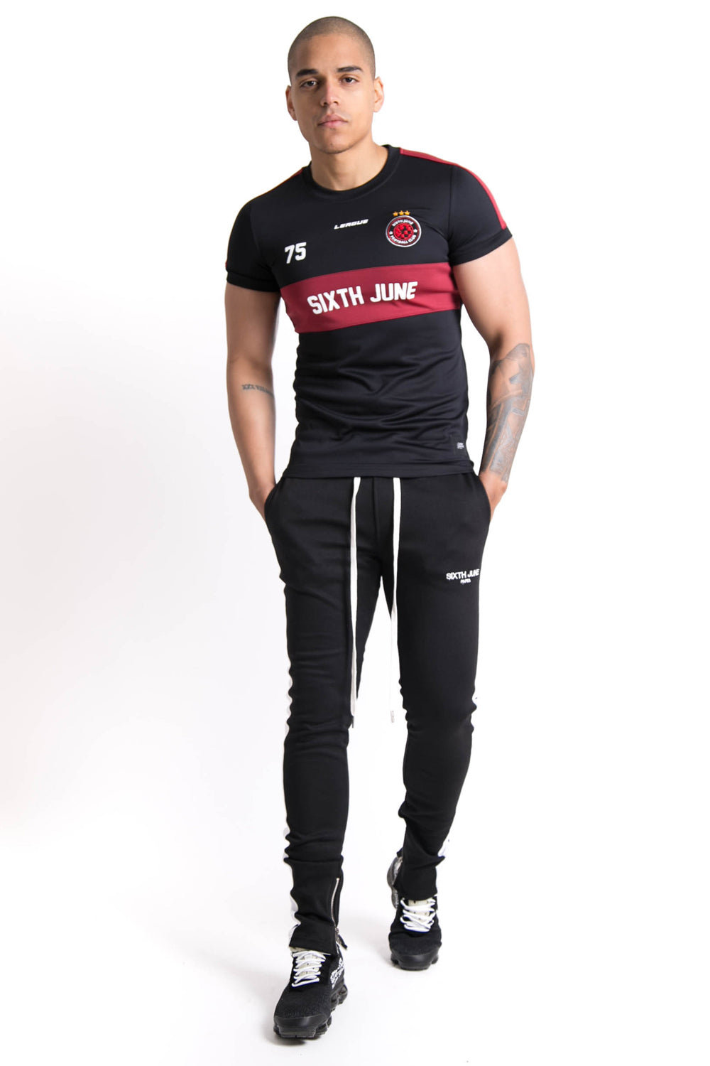 Sixth June - Maillot football league noir