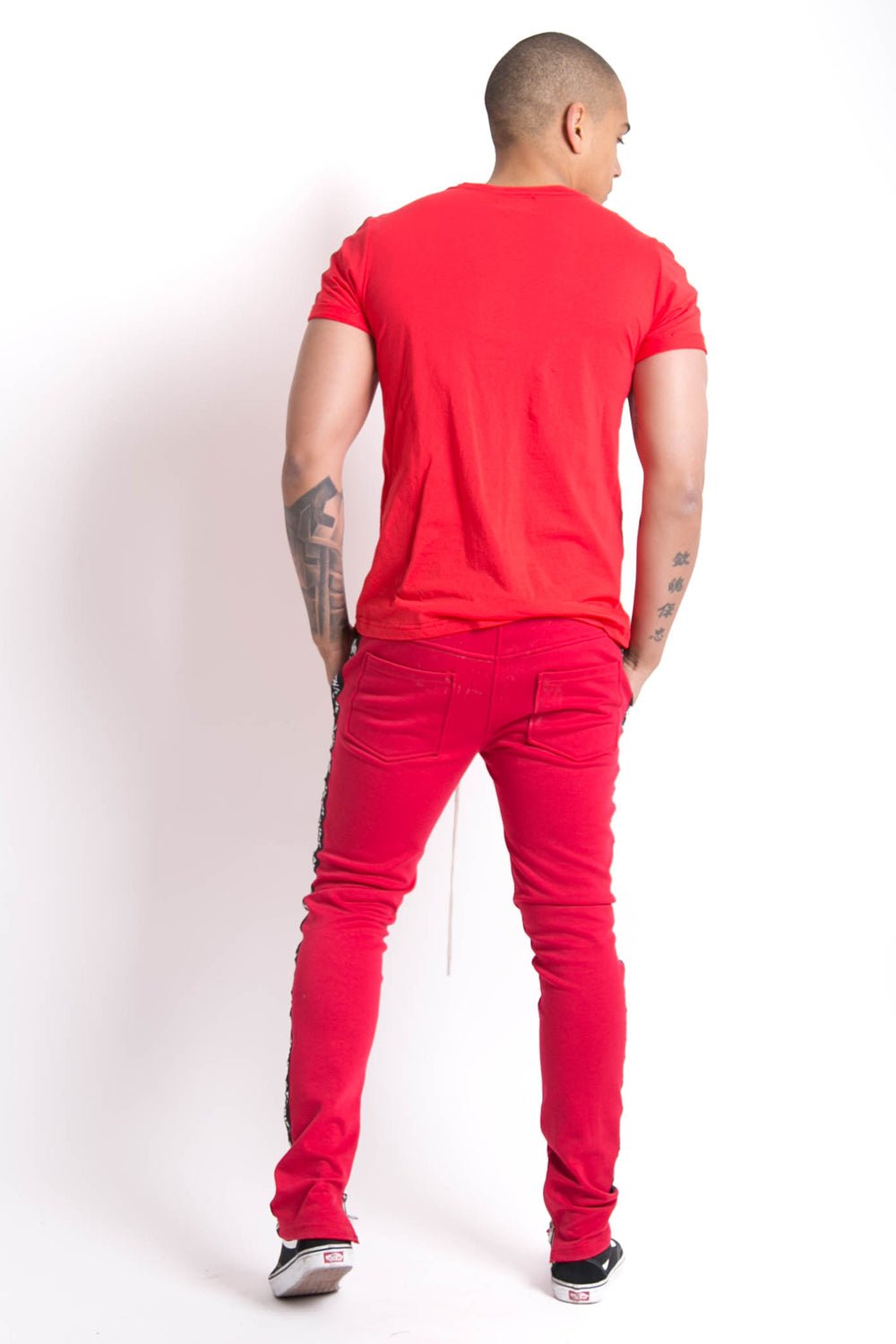 Sixth June - T-shirt bandes texte rouge noir