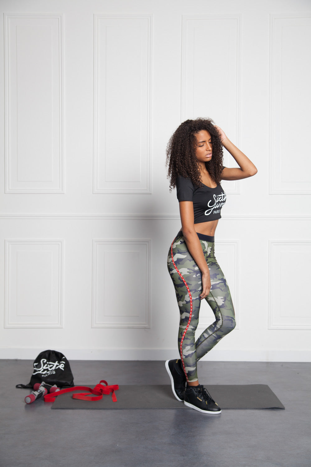 Sixth June - T-shirt court logo Sport noir W2401VTO