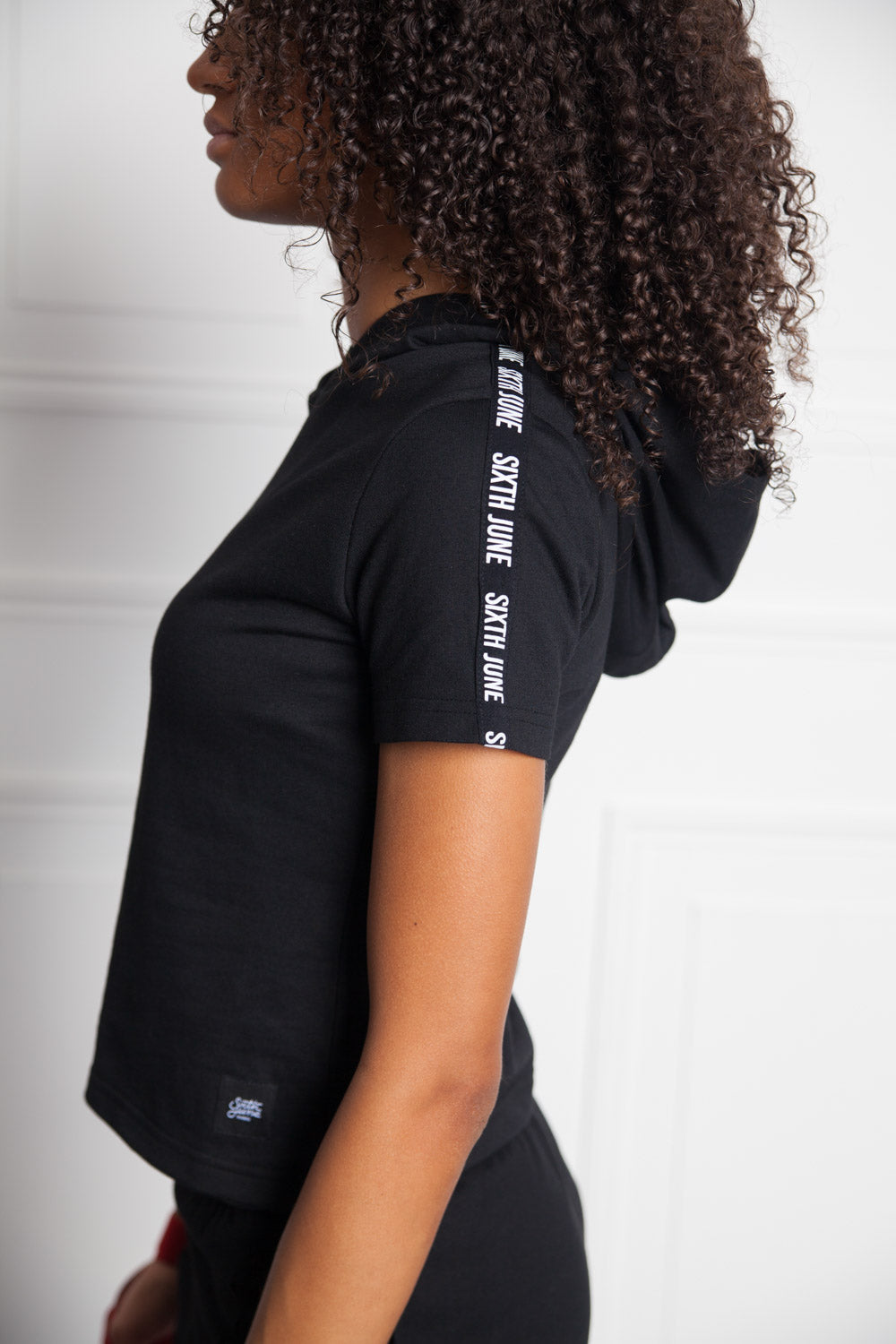 Sixth June - T-shirt capuche Sport noir W2402WTO