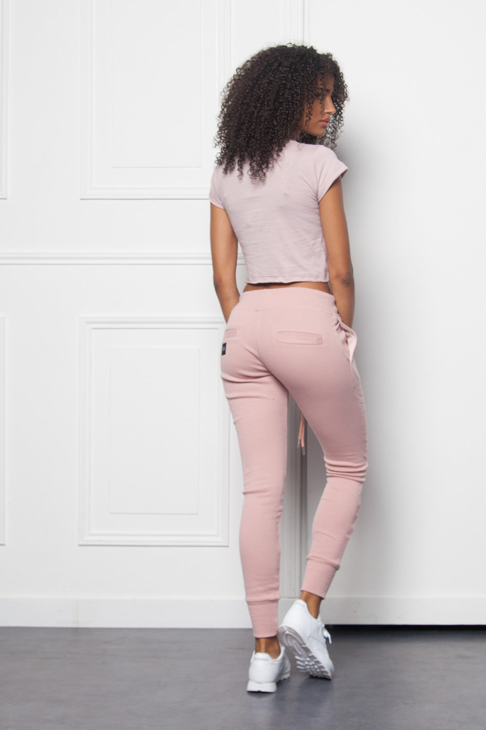 Sixth June - Crop top Parisiennes Women fire effect font stone pink W2630CTS