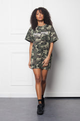 Sixth June - T-shirt ultra oversized Women camouflage green W2635VDR