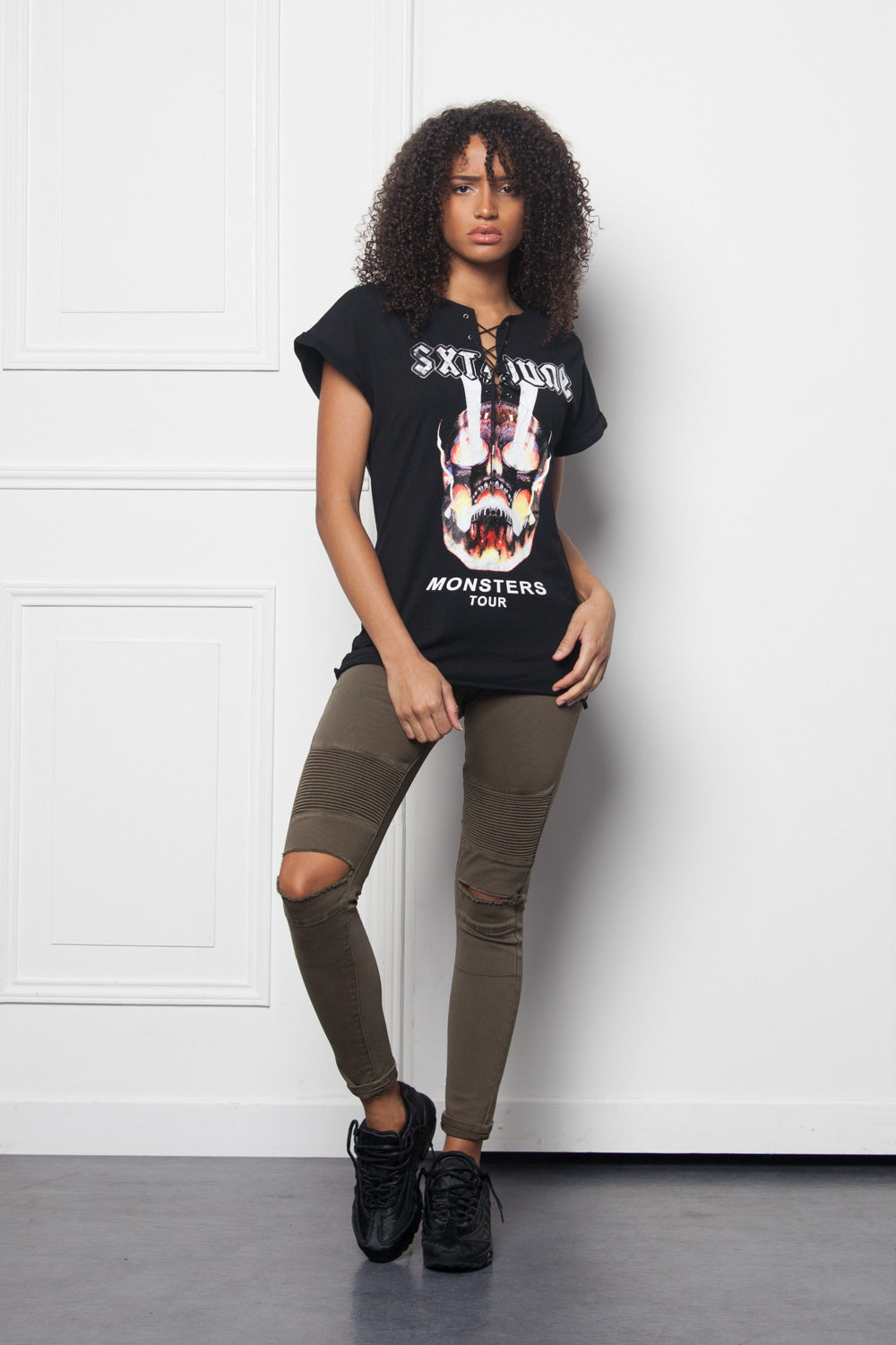 Sixth June - T-shirt grunge Monster tour Women black W2641VTS