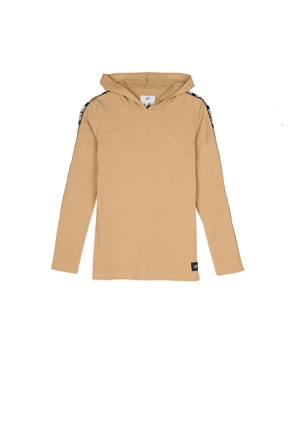 Sixth June - T-shirt capuche manches longues logo beige