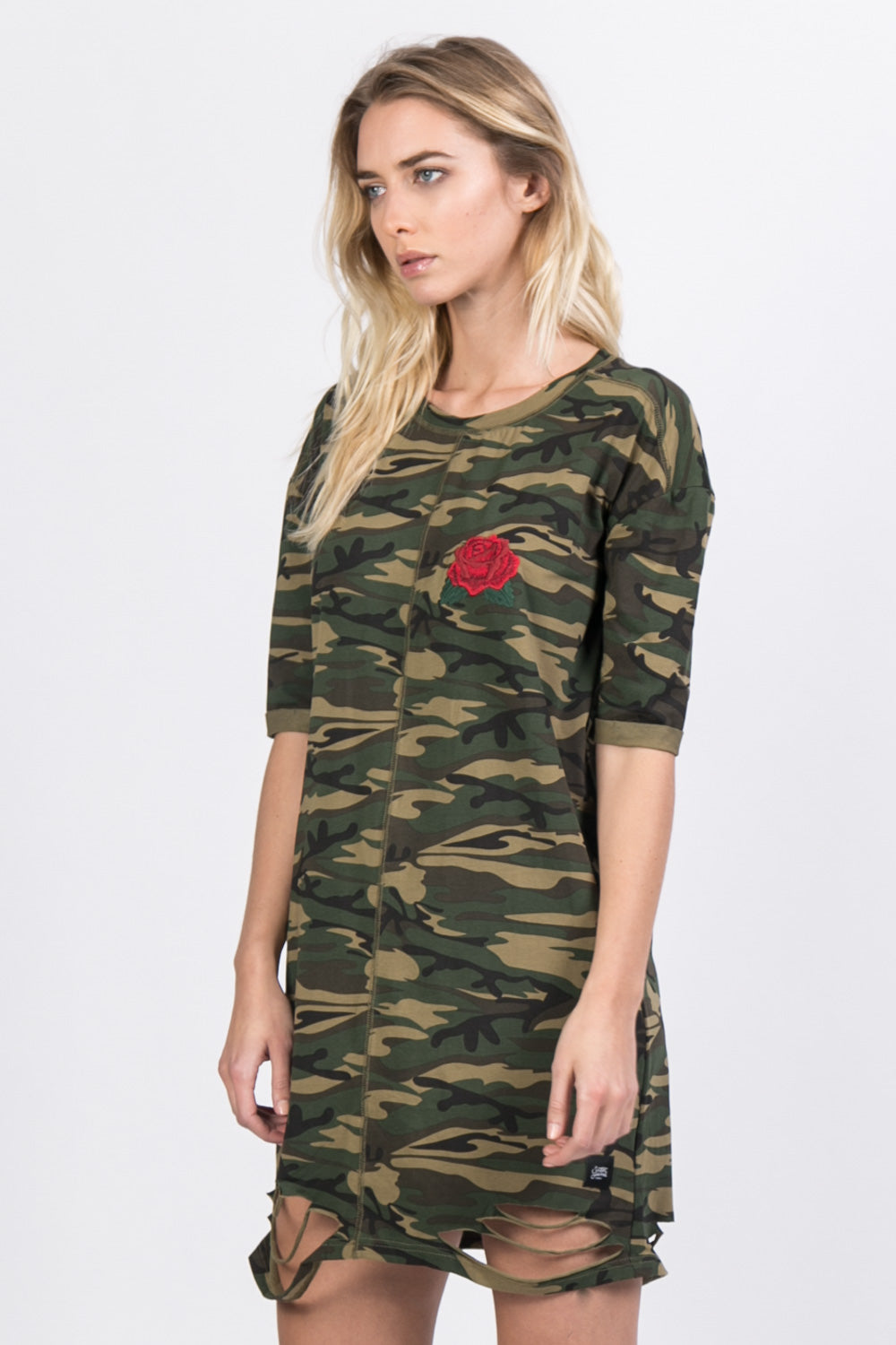 Sixth June - Robe déchirée patch poitrine vert