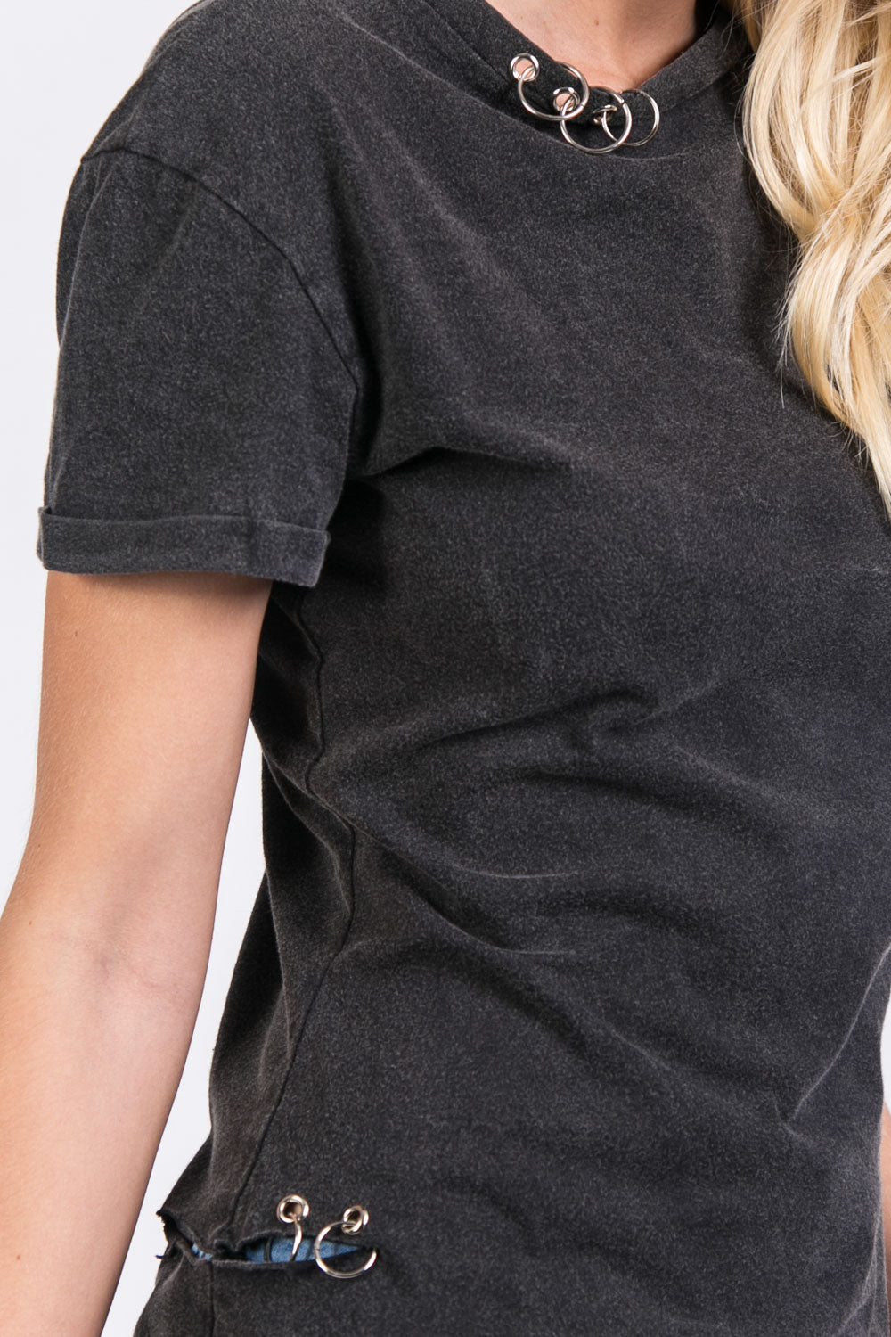 Sixth June - T-shirt anneaux noir