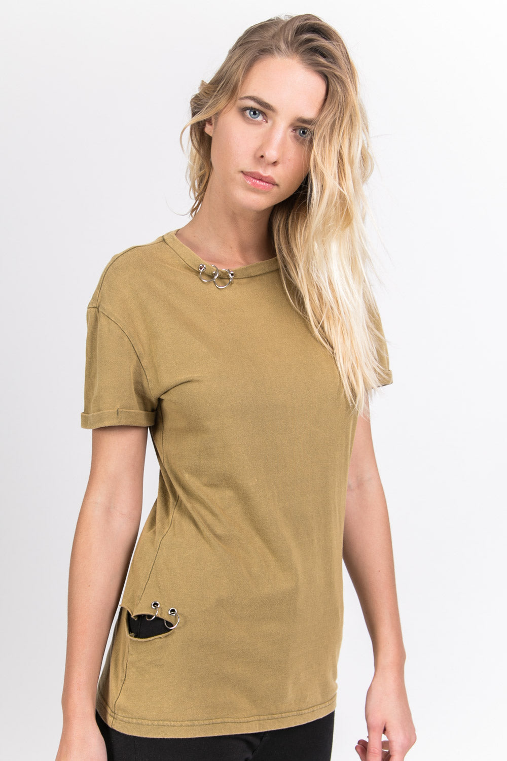 Sixth June - T-shirt anneaux kaki