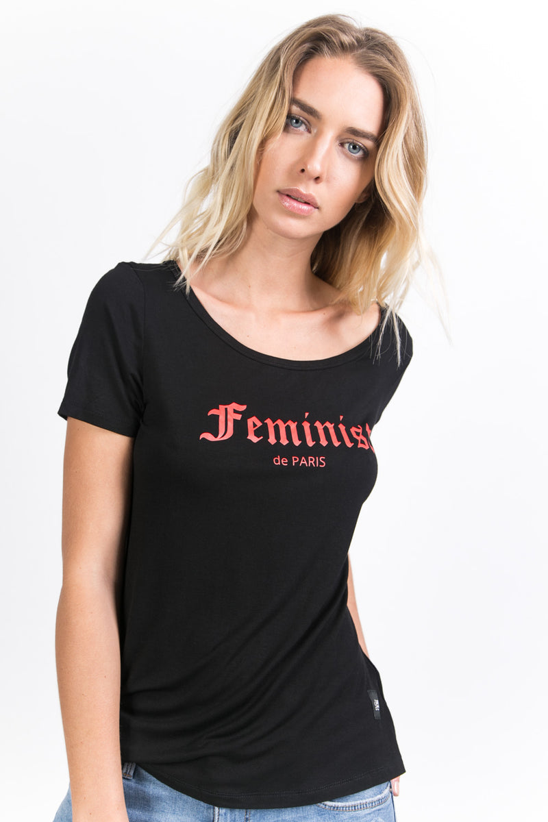 Sixth June - T-shirt Feminist de Paris noir