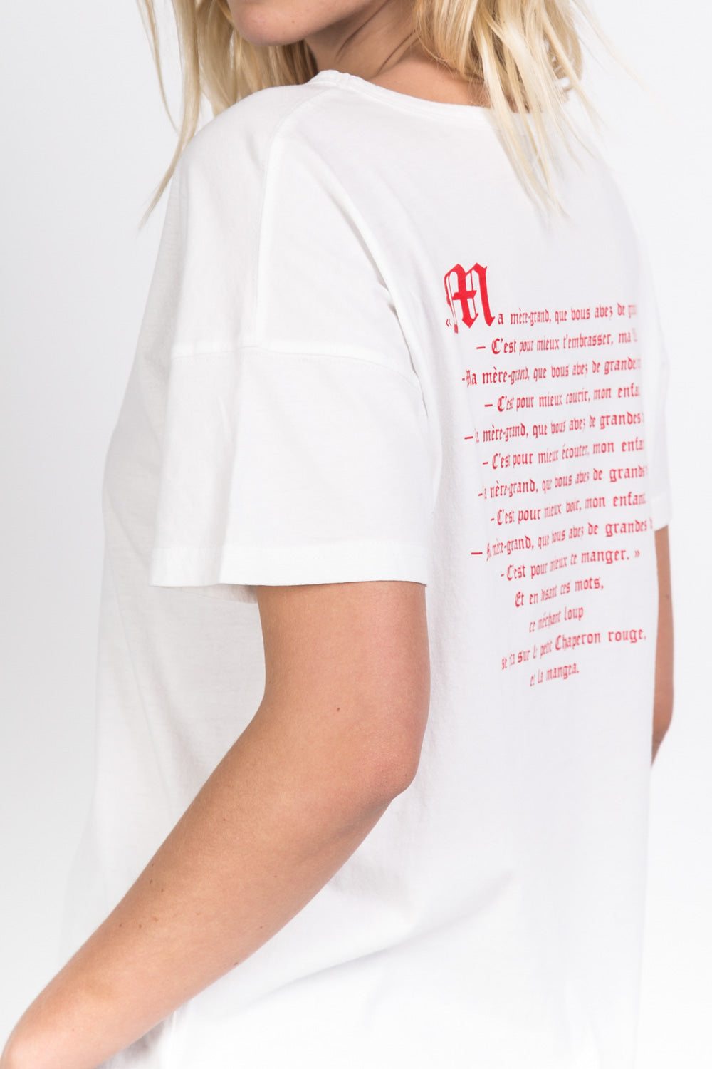 Sixth June - T-shirt chaperon rouge blanc