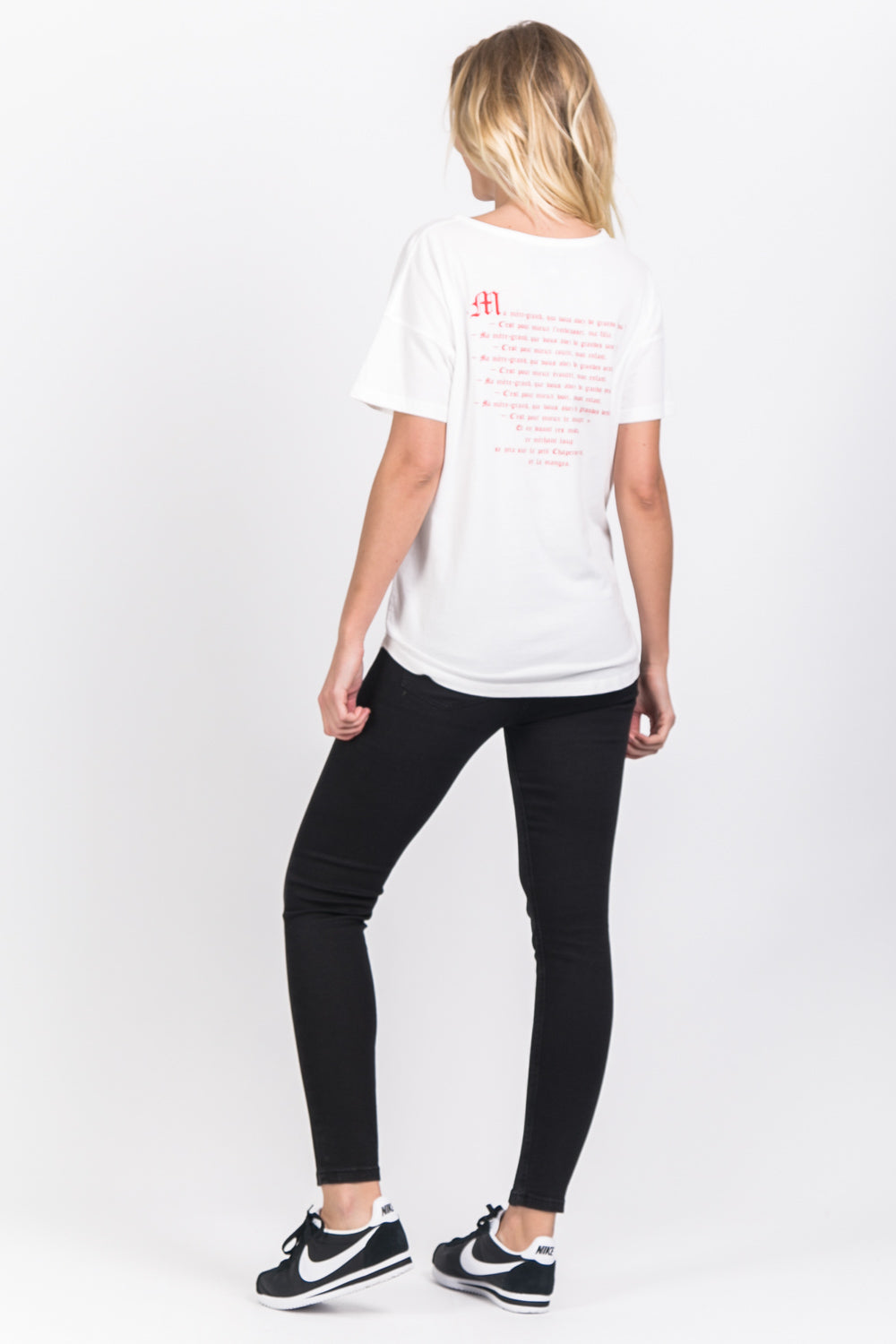 Sixth June - T-shirt chaperon rouge blanc