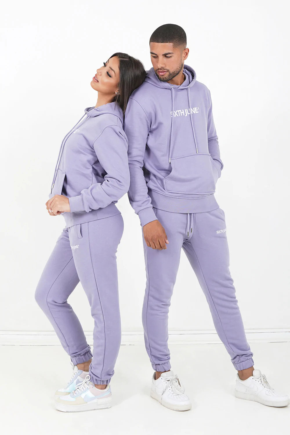 Sixth June - Jogging + sweat capuche logo brodé Violet