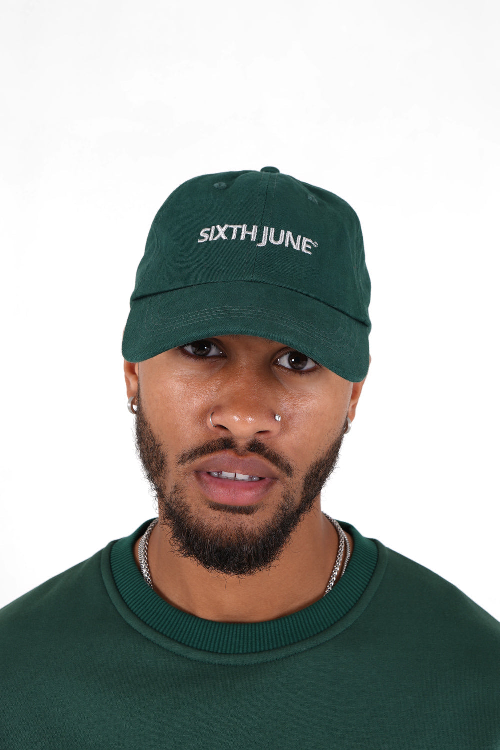 Sixth June - Casquette logo brodé Vert foncé