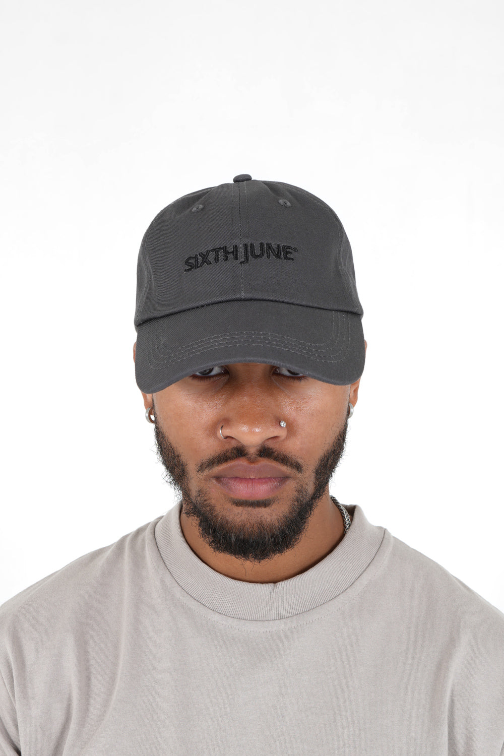 Sixth June - Casquette logo brodé Gris foncé