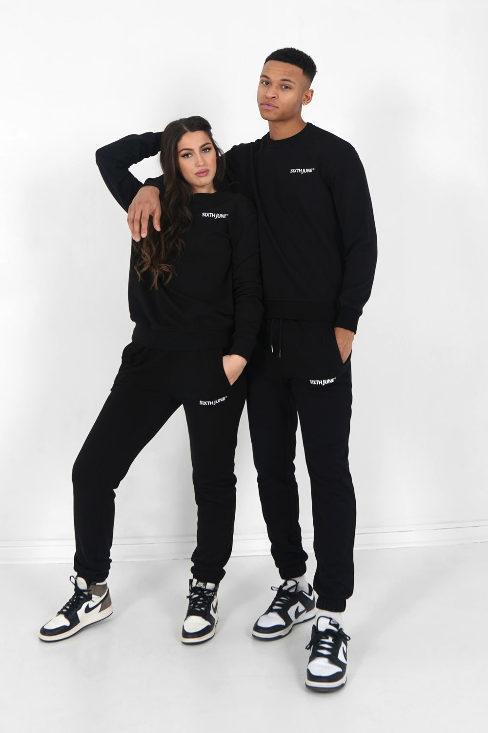 Sixth June - Jogging + sweat logo brodé Noir