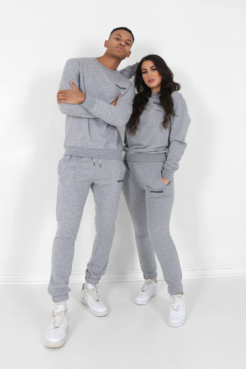 Sixth June - Jogging + sweat logo brodé Gris