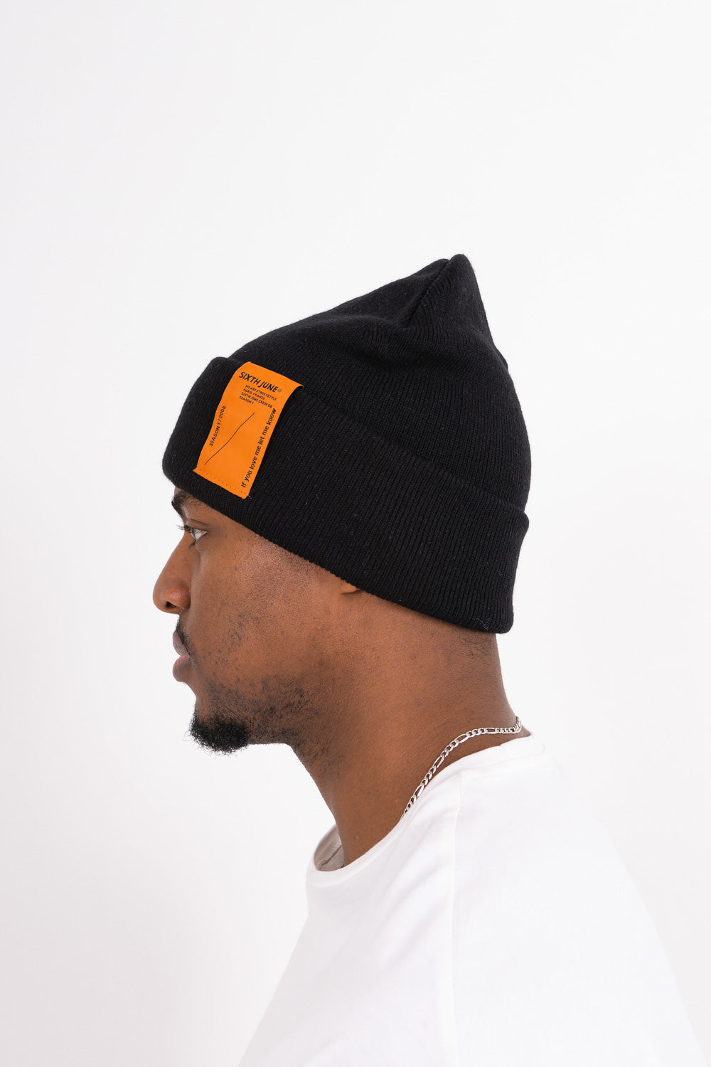 Sixth June - Bonnet unisexe maille patch Noir