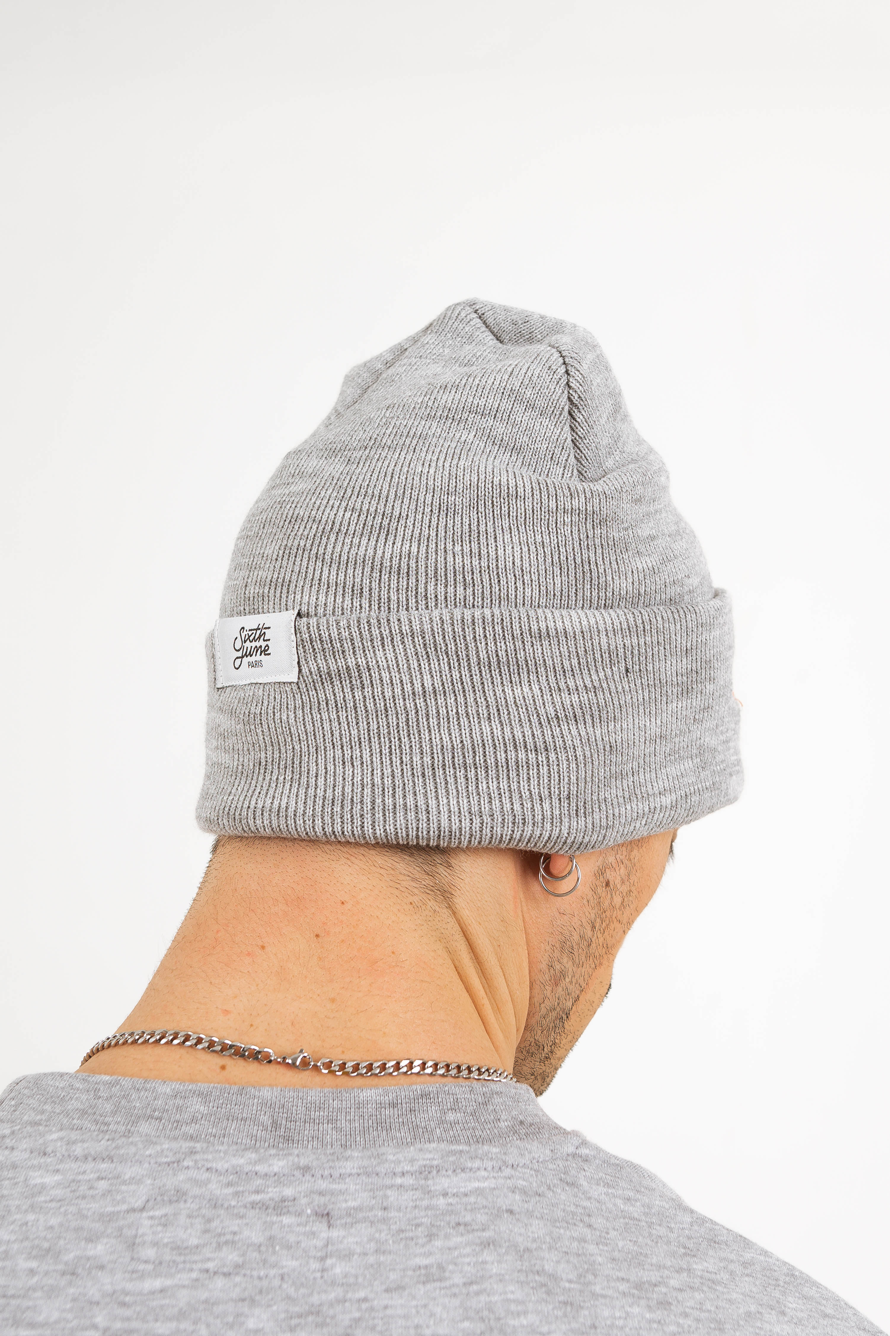 Sixth June - Bonnet mixte logo brodé gris