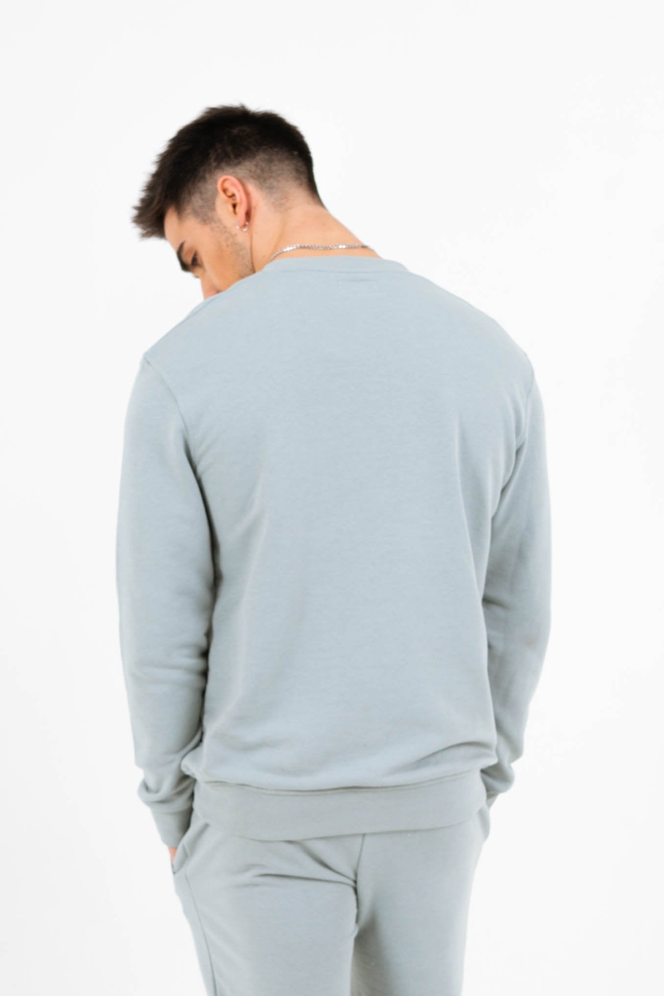 Sixth June - Sweatshirt soft logo brodé Bleu clair
