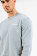 Sixth June - Sweatshirt soft logo brodé Bleu clair