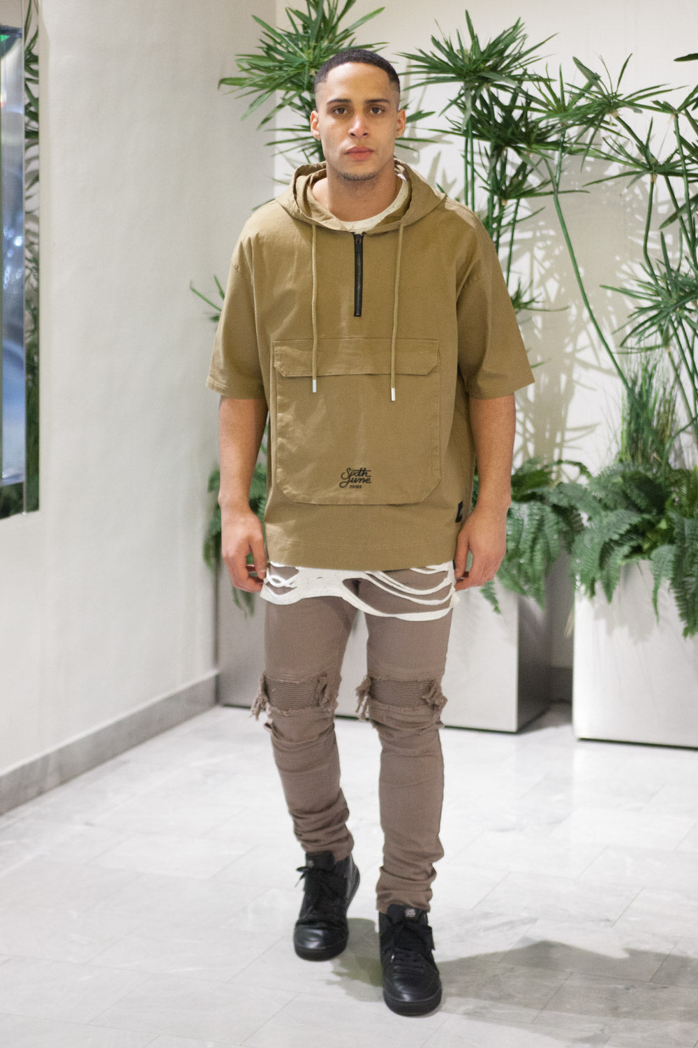 Sixth June - Veste manches courtes beige M2439CJA