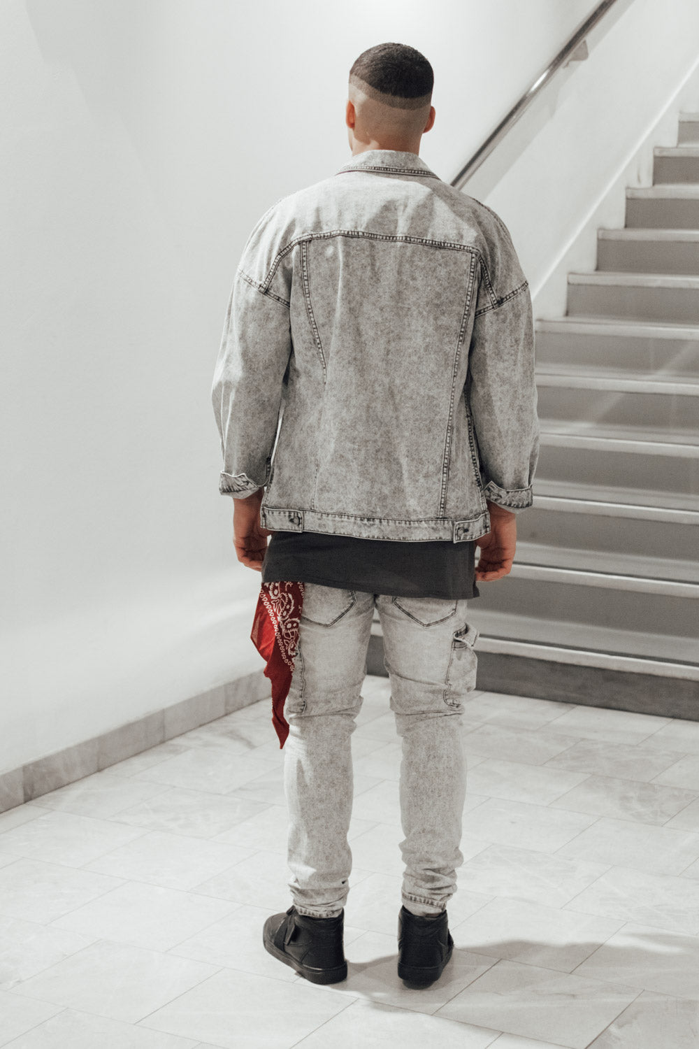 Sixth June - Veste jean large gris