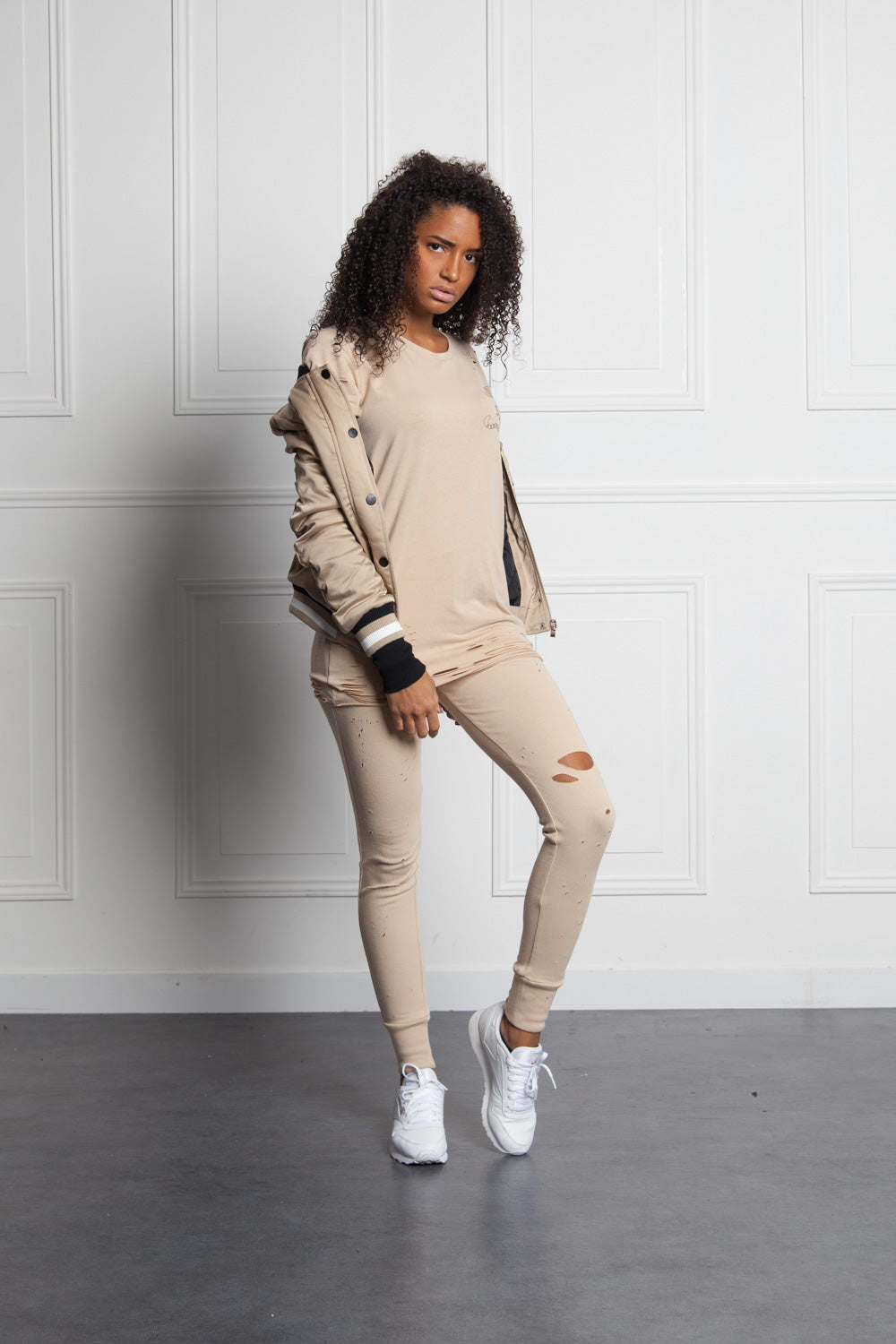 Sixth June - Bomber Pvris 75 Femme beige W2152CJA