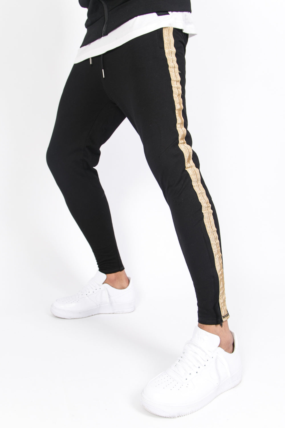 Sixth June - Jogging bandes dorées noir