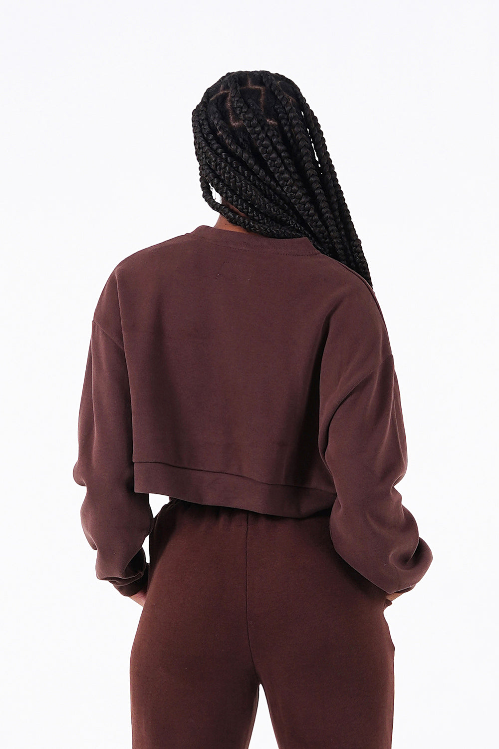 Sixth June - Sweatshirt signature molletonnée Marron foncé