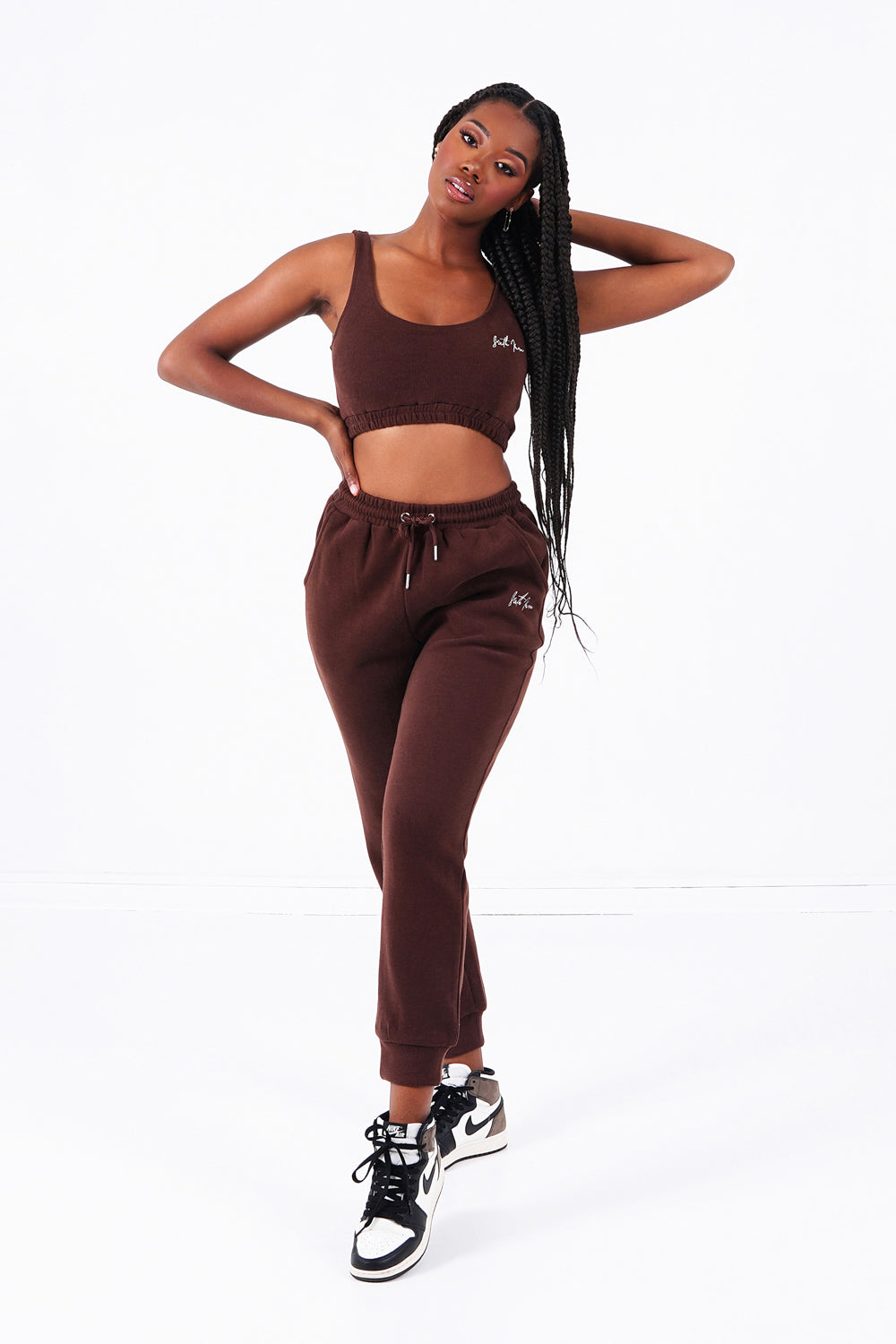 Sixth June - Brassière signature molletonnée Marron