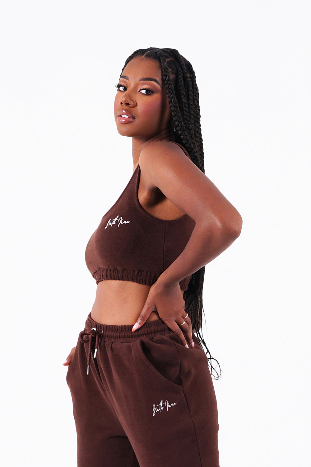 Sixth June - Brassière signature molletonnée Marron