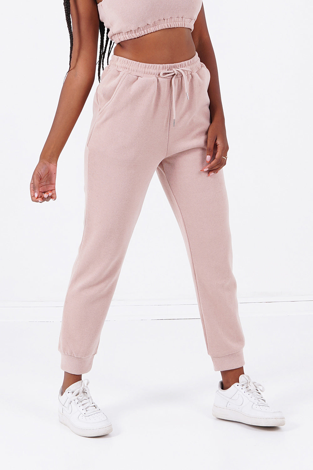 Sixth June - Jogging signature molletonnée Beige clair