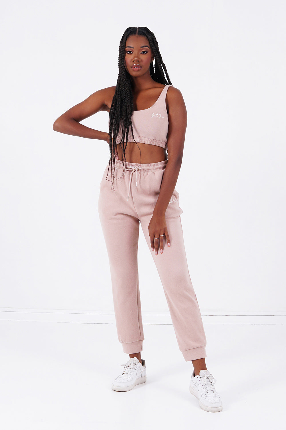 Sixth June - Jogging signature molletonnée Beige clair