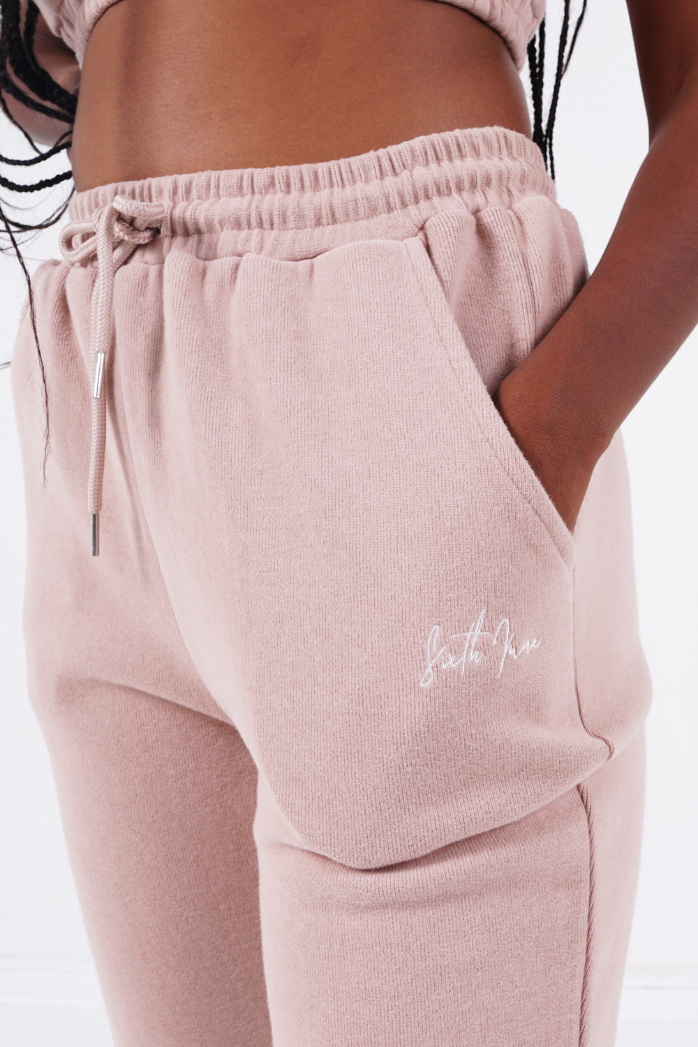 Sixth June - Jogging signature molletonnée Beige clair